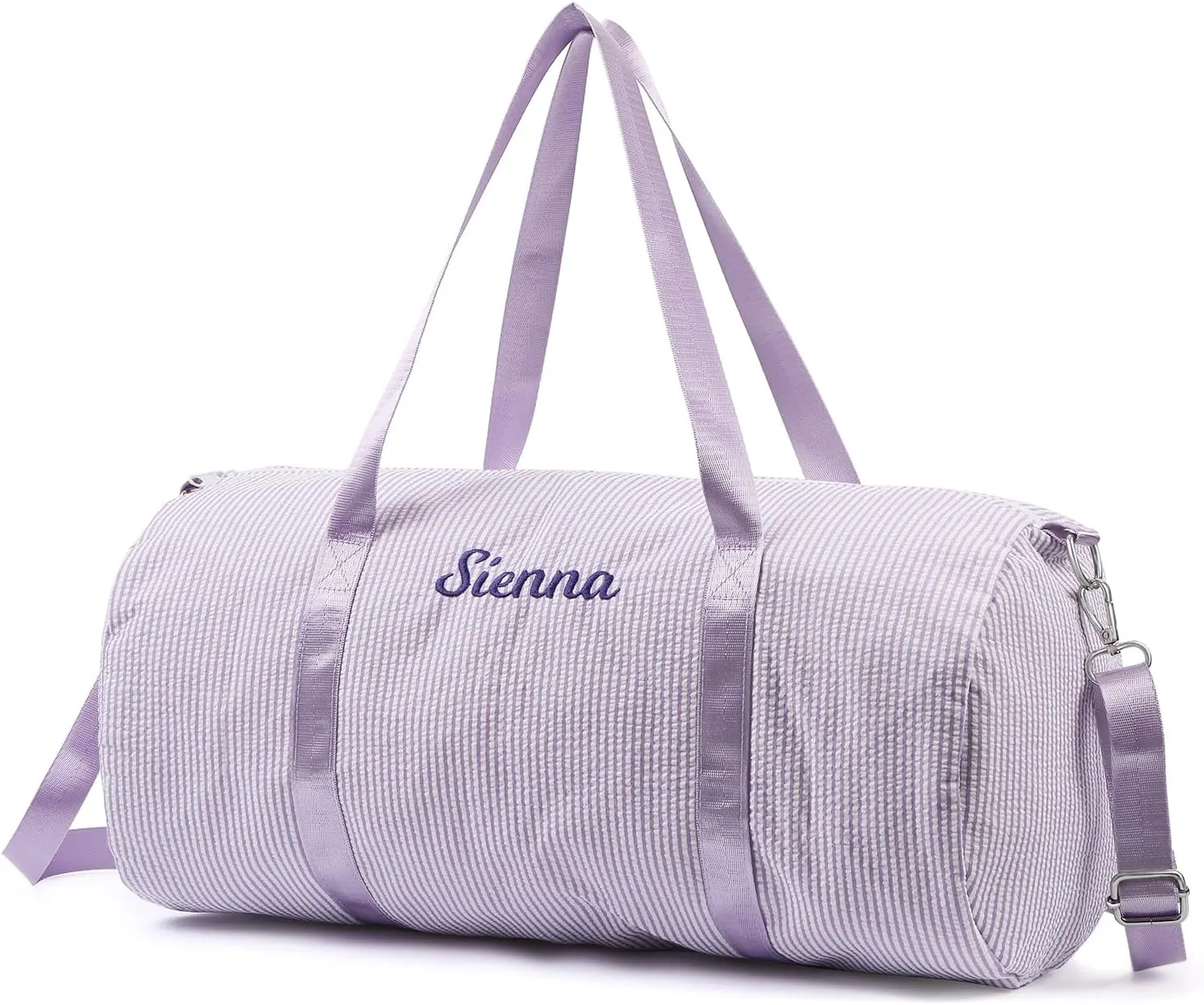 Personalized Travel Duffel Bag with Name - Custom Name Oxford Cloth Gym Bag with Shoes & Wet Pockets Sport Bag Weekender Overnight Bag for Traveling for Women Gift for Christmas Groomsman Brides