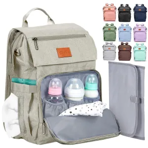 PILLANI Baby Diaper Bag Backpack - Large Bag for Boys & Girls - Diaper Backpack - Travel Diaper Bags with Changing Pad - Baby Registry Search Stuff & Shower Gifts - Newborn Essentials Must Haves Mom