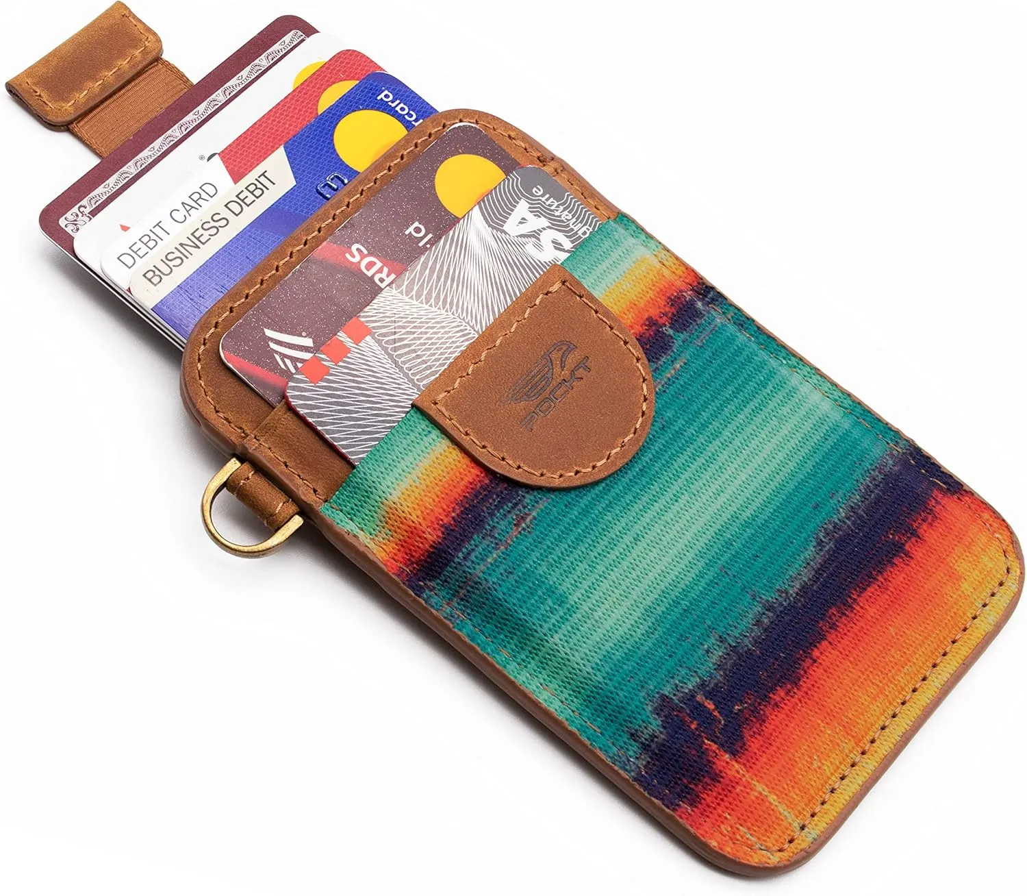 POCKT Slim Card Holder Wallet For Men and Women - Minimalist Front Pocket Wallet Elastic Credit Card Holder Genuine Leather RFID Blocking Card Case Wallets | Grunge