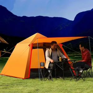Pop Up Tent Family Camping Tent 3-4 Person Portable Tent Automatic Tent for Camping Hiking Mountaineering, Yellow