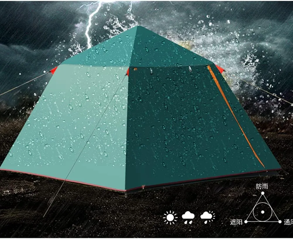 Pop Up Tent Family Camping Tent 3-4 Person Portable Tent Automatic Tent for Camping Hiking Mountaineering, Yellow