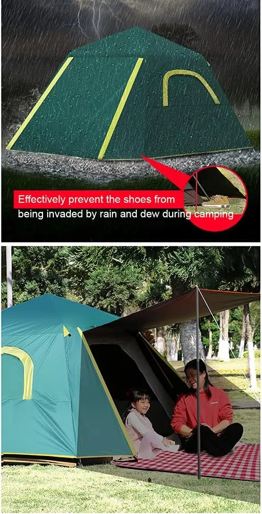 Pop Up Tents for 3-4 Person Double Layer Waterproof Automatic Instant Tent Portable Cabana Beach Tent for Outdoor Hiking