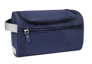 Portable Travel Cosmetic Makeup Bag Large Multi-layer Waterproof Zipper Toiletry Kit Bathroom Shower Wall Mount Hanging Toiletry Bag Case Caddy Organizer Storage Bag for Women&Men (Deep Blue)