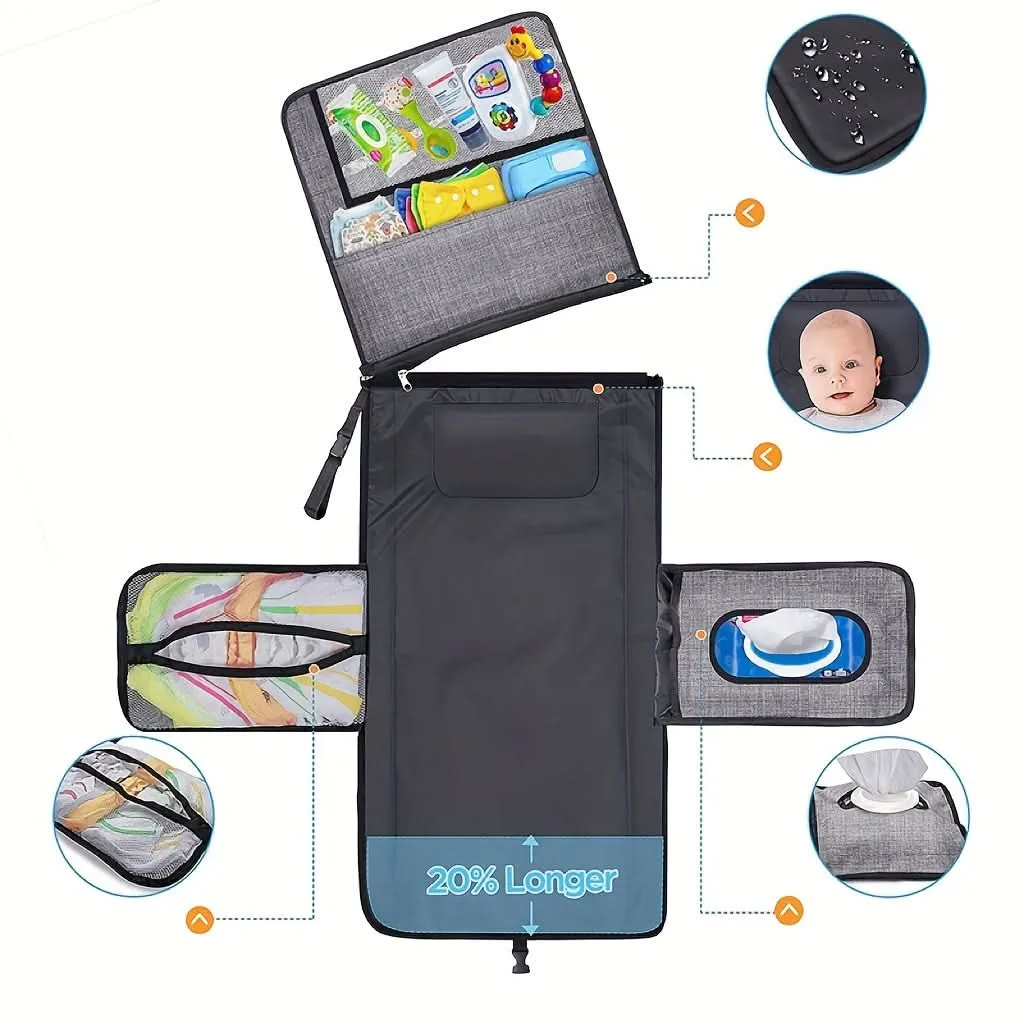 Portable Waterproof Diaper Changing Pad Kit