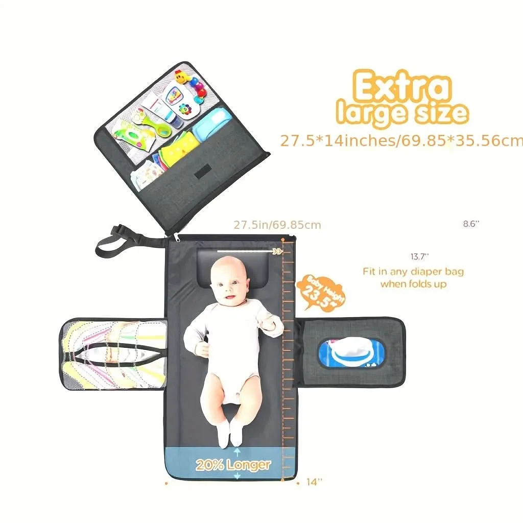 Portable Waterproof Diaper Changing Pad Kit