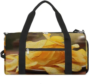 Potato Chips Gym Bag for Men Women Water Resistant Duffle Bag Travel Lightweight Bag for Travel Sports