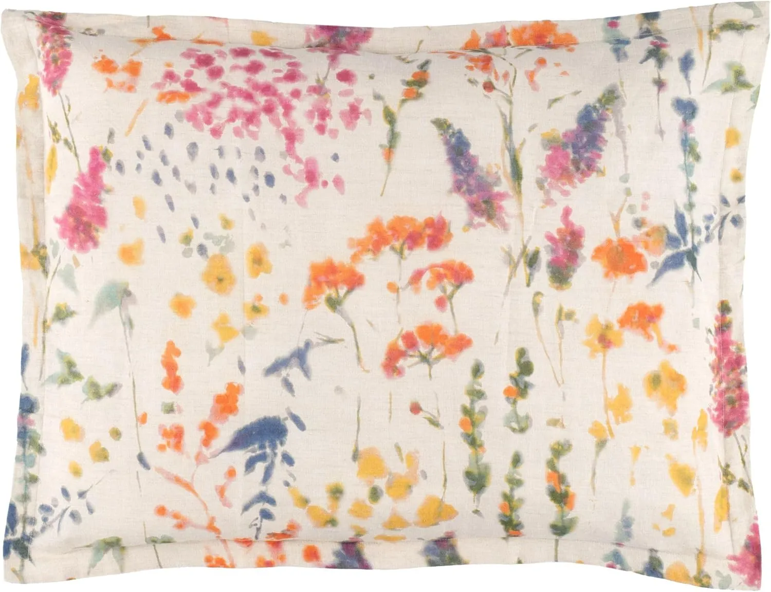 Pressed Flowers Multi Sham, Standard Size, Multi Floral Pattern