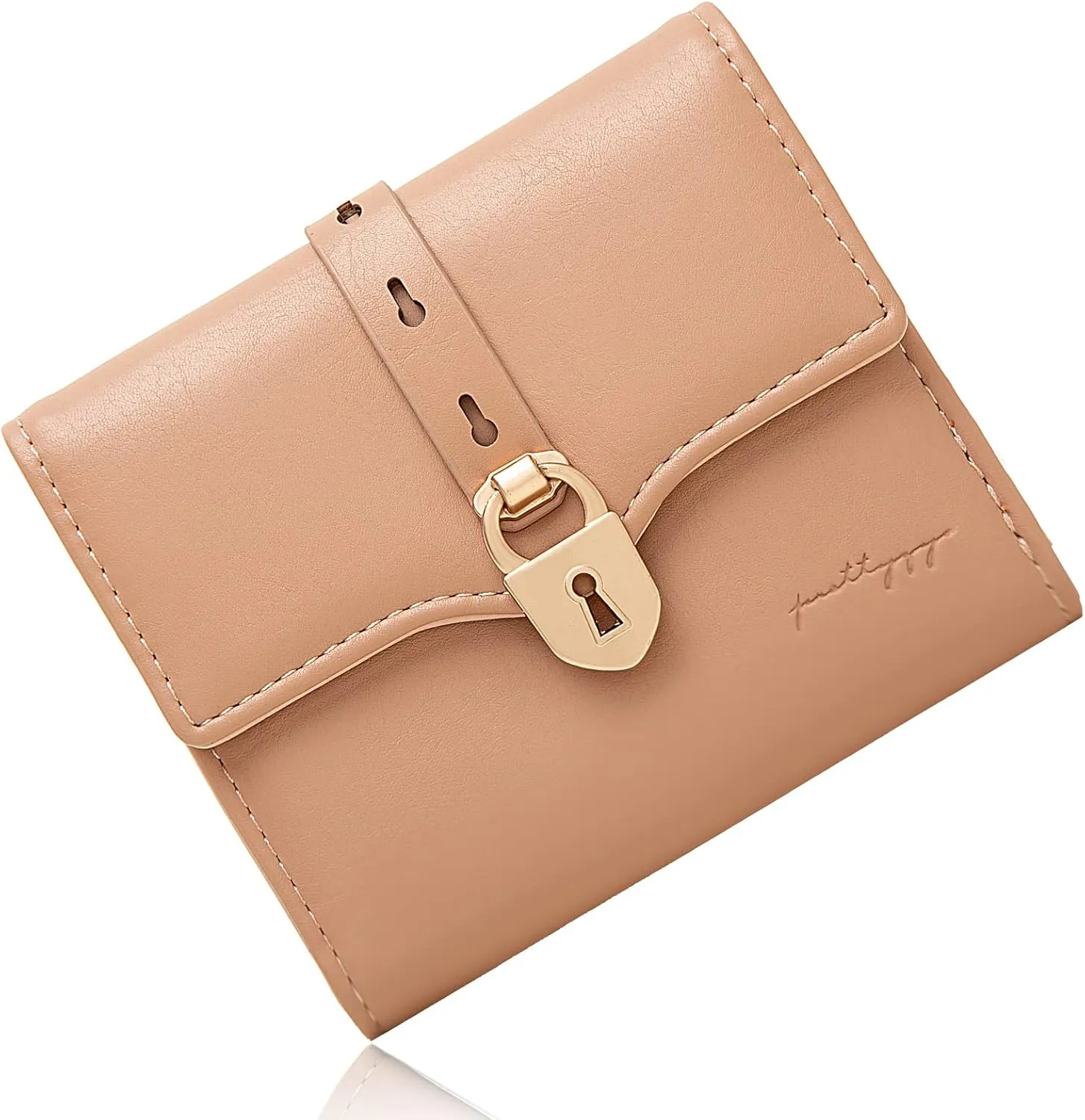 Prettyzys Women's RFID Blocking Trifold Wallet Case - Handmade, Mini Purse with Zipper Pocket - Credit Card Slots, Cash & Coins Compartment, and More - Small Wallet for Ladies, Teenage Girls - Pink