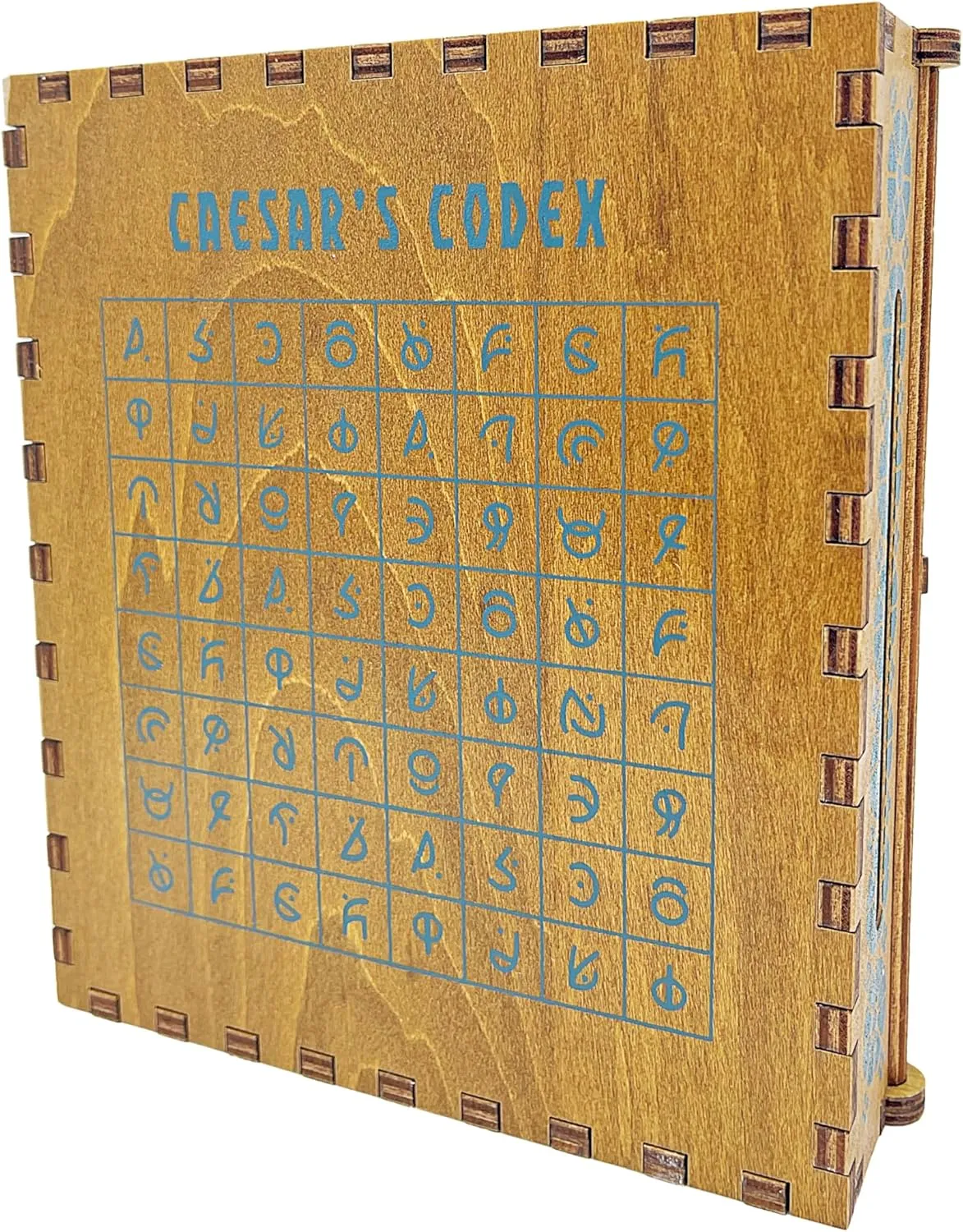 Project Genius Caesar's Codex Classic Wooden Puzzle Box for Kids 8 , Teens, and Adults - Secret Hidden Compartment for Cash, Valuables, and Gift Cards - True Genius Brainteaser, Solve Code to Open Box