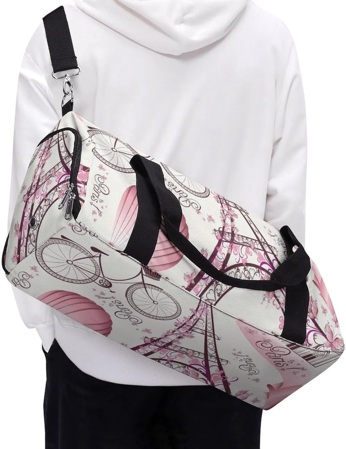 Psychedelic Sun Moon Stars Tie Dye Fitness Bag with Large Capacity Backpack And Waterproof Bag