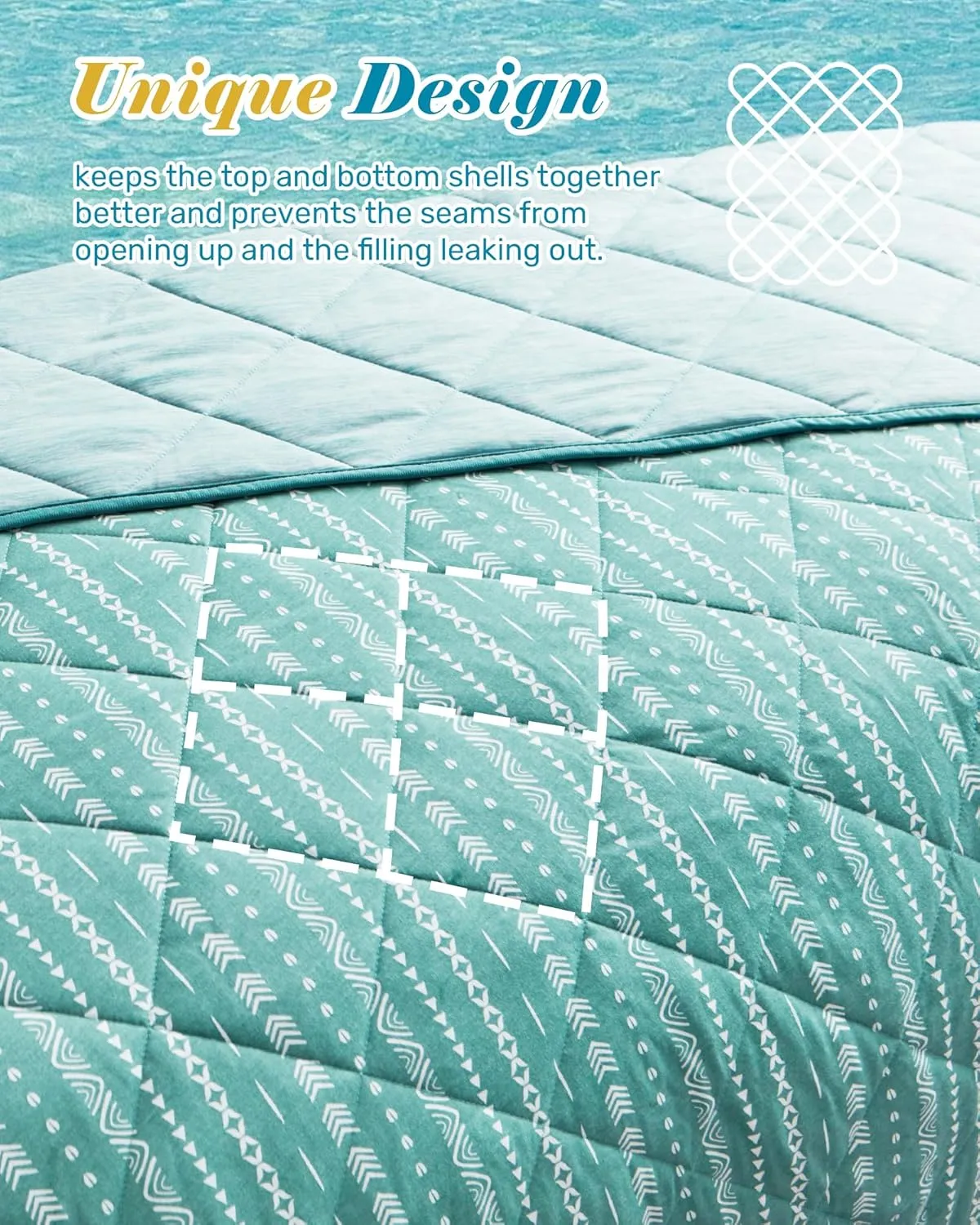 puredown® Ice Cooling Throw Blanket - High Q-Max 0.48 Cool to The Touch, Soft Summer Printed Blanket for Hot Sleepers, All Season Lightweight Couch Throws, Teal, 50" x 70"