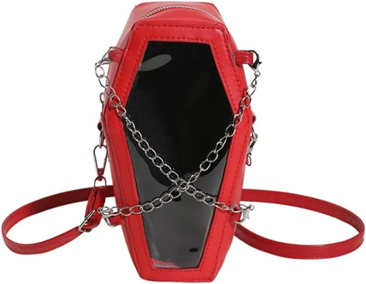 PVC Glossy Shoulder Bag For Women - Trendy Chain Strap Crossbody Purse
