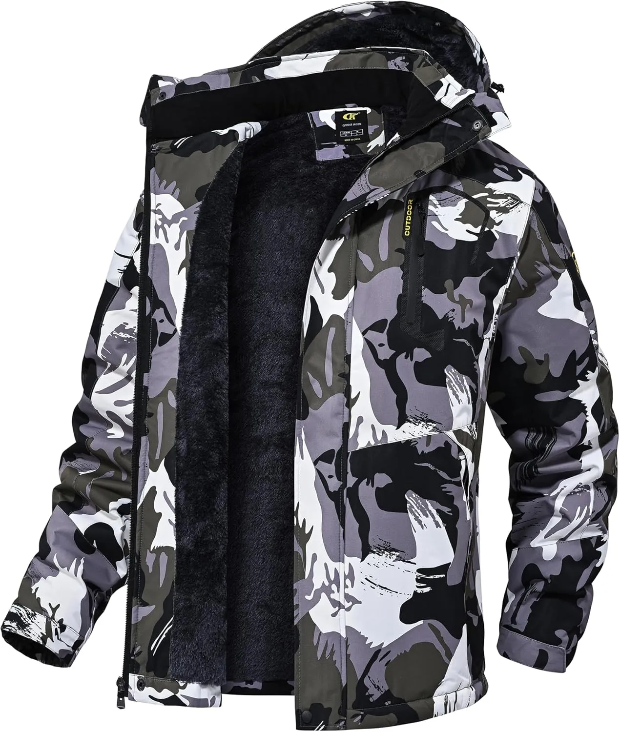 QPNGRP Mens Waterproof Ski Snowboard Jacket Winter Windproof Snow Coat