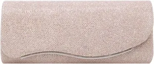 Queena Womens Shiny Glitter Evening Clutch Envelope Handbag Chain Purse for Wedding Party Prom Gift for Mom Wife Girlfriend