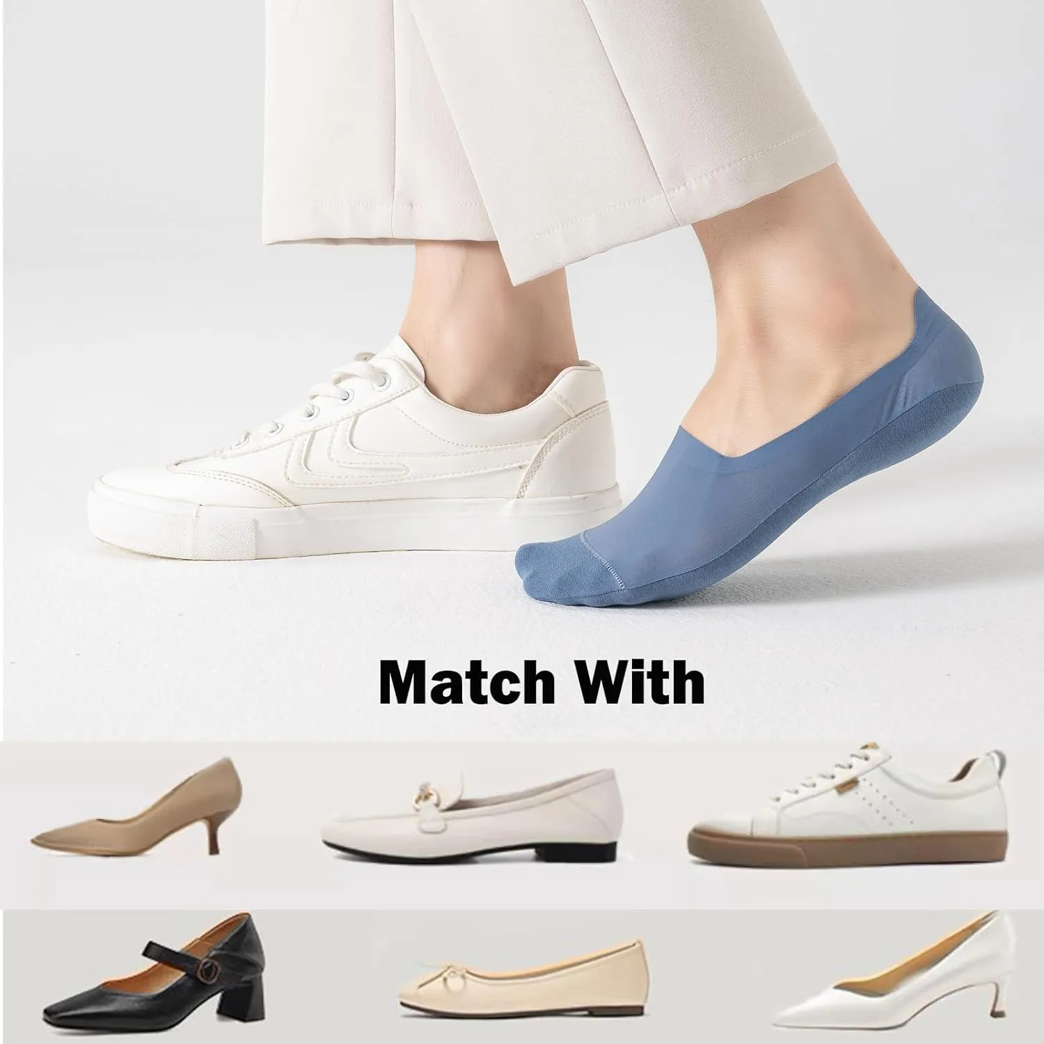Quick-Drying Travel Thin Socks Women Lightweight Breathable Nylon Non Slip No Show Socks