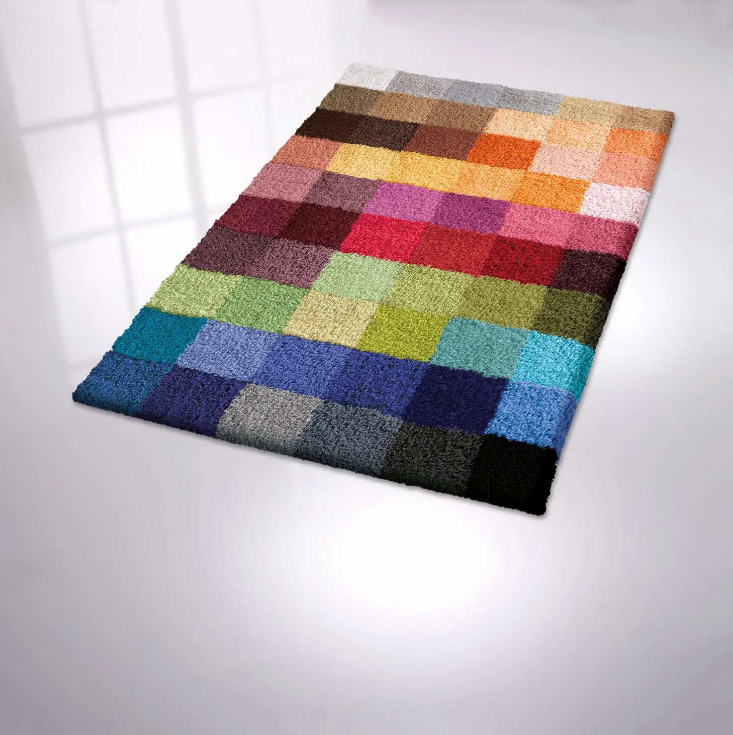 "Cubetto Bath Mat, Multi-Colour, 85 x 145 cm