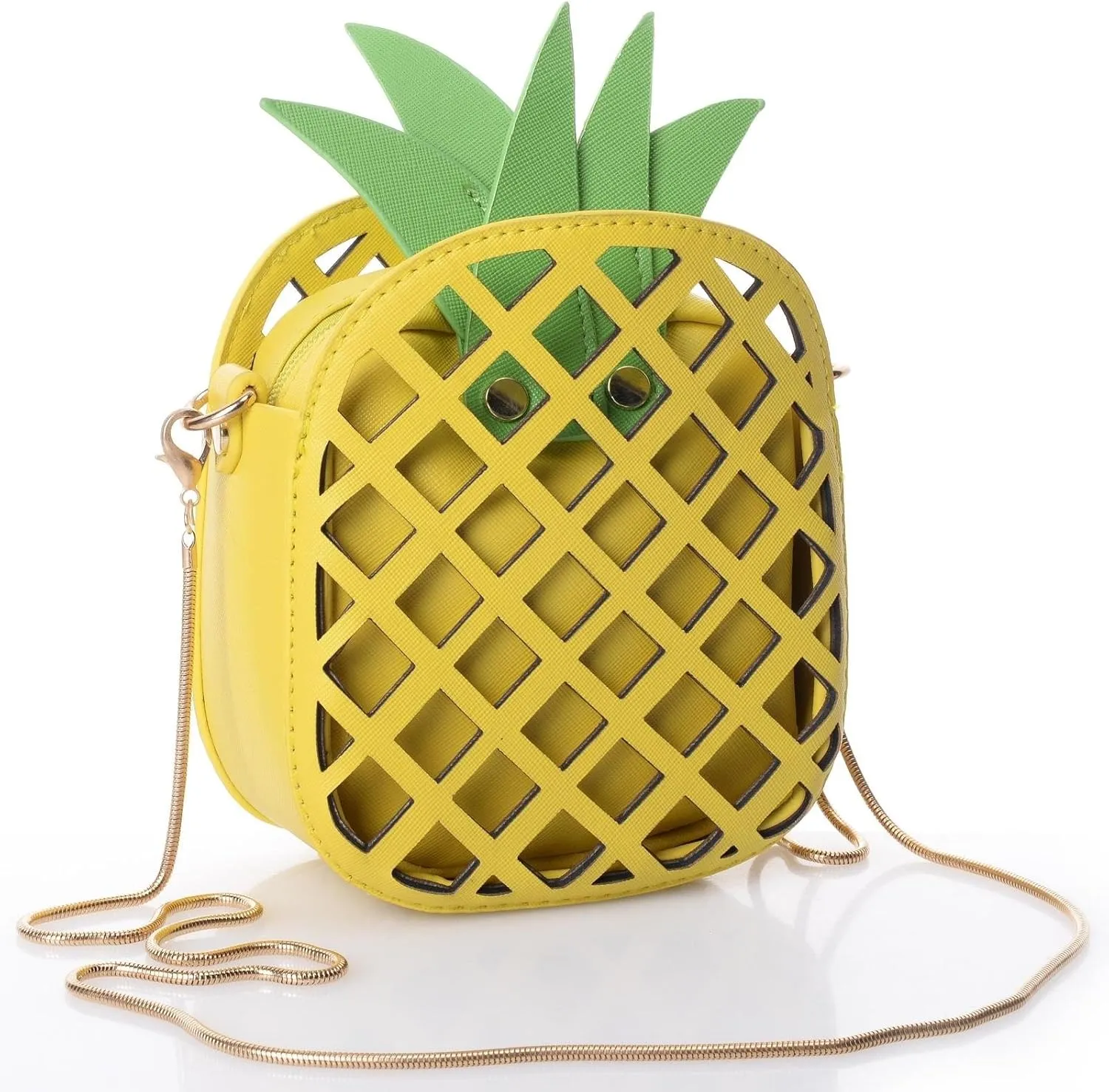 QZUnique Food Shape Cross Body Bag PU Cartoon Purse Ice Cream Sholuder Bag Handbag with Removable Chain