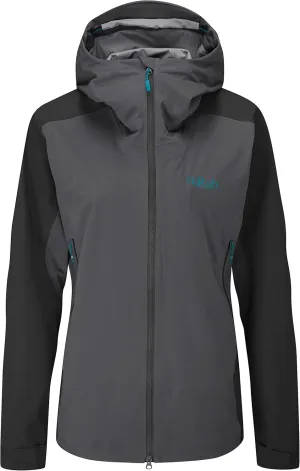 Rab Women’s Kinetic Alpine 2.0 Waterproof Breathable Jacket for Climbing & Mountaineering.