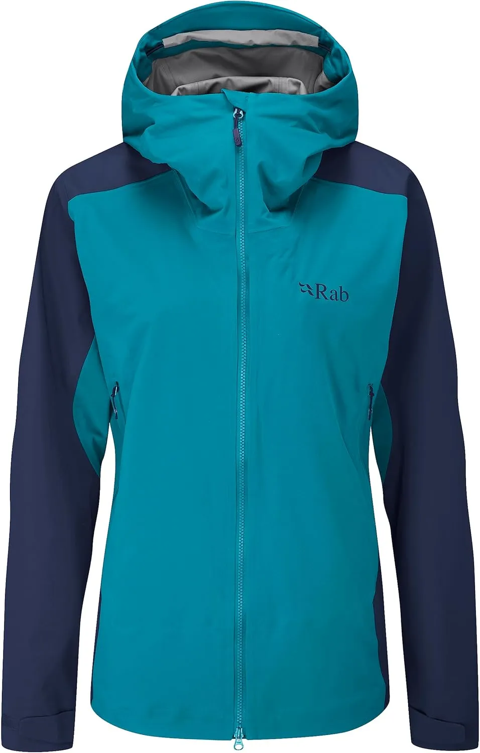 Rab Women’s Kinetic Alpine 2.0 Waterproof Breathable Jacket for Climbing & Mountaineering.