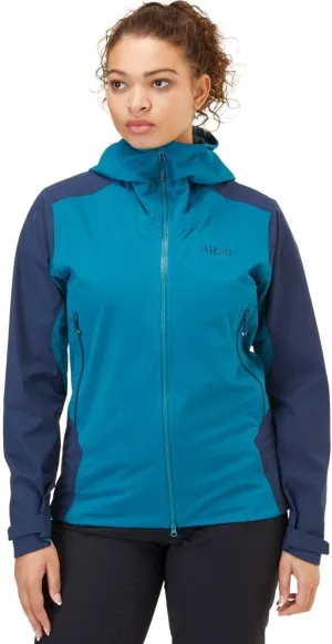 Rab Women’s Kinetic Alpine 2.0 Waterproof Breathable Jacket for Climbing & Mountaineering.