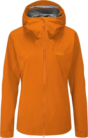Rab Women’s Kinetic Alpine 2.0 Waterproof Breathable Jacket for Climbing & Mountaineering.