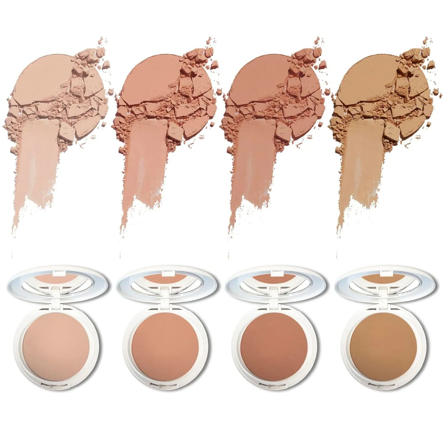 Radiant Professional Face Powder Photo Ageing Protection SPF 30 Advanced Compact Powder UVA & UVB Protection Long Lasting, Sweat-Proof Matte Press Powder Oil Control & Anti-aging Action (Tan)