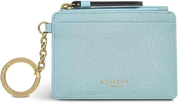 Radley London Crown Hill Small Keyring Coin Purse for Women, in Grained Leather, Tower Bridge, Classic