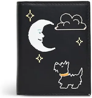 RADLEY London Dog And The Moon Women's Small Leather Trifold Card Holder, Black