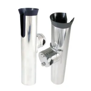 Rail Mount Rod Holders - Slotted Stainless Steel