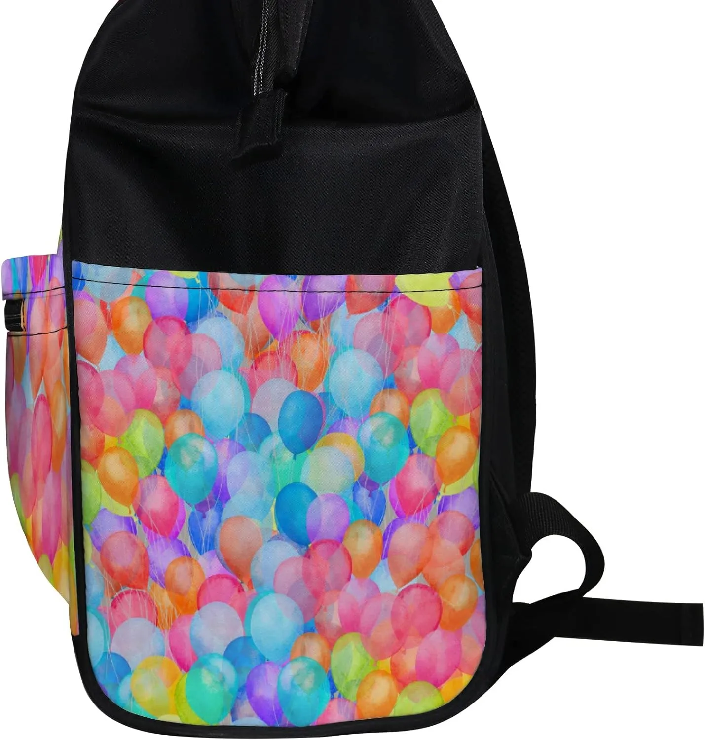 Rainbow Air Balloon Diaper Bag Backpack Waterproof Backpack Baby Nappy Changing Bag for Travel Large Capacity Durable and Stylish for Woman