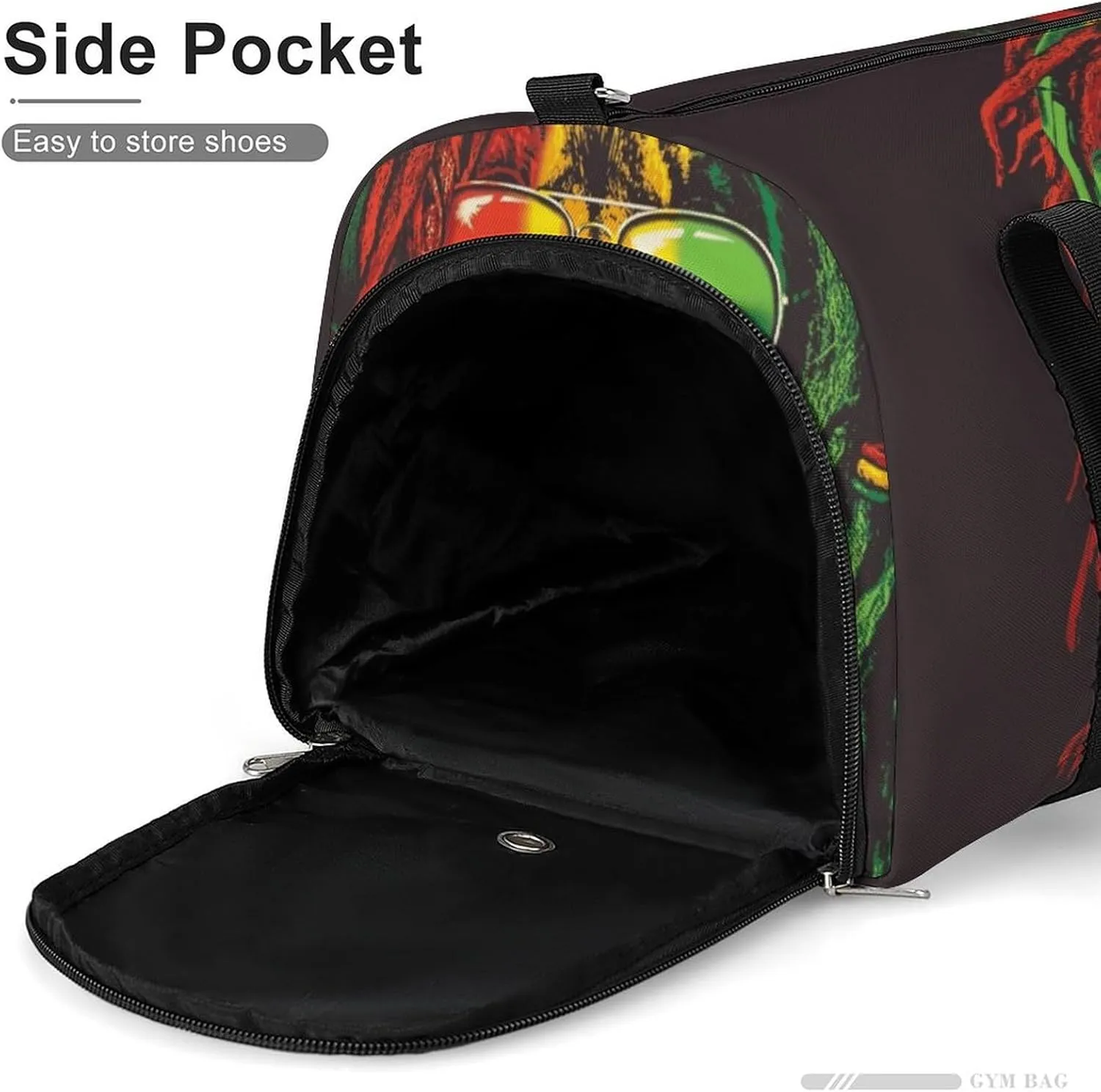 Rasta Lion with Sunglasses Fitness Bag with Large Capacity Backpack And Waterproof Bag