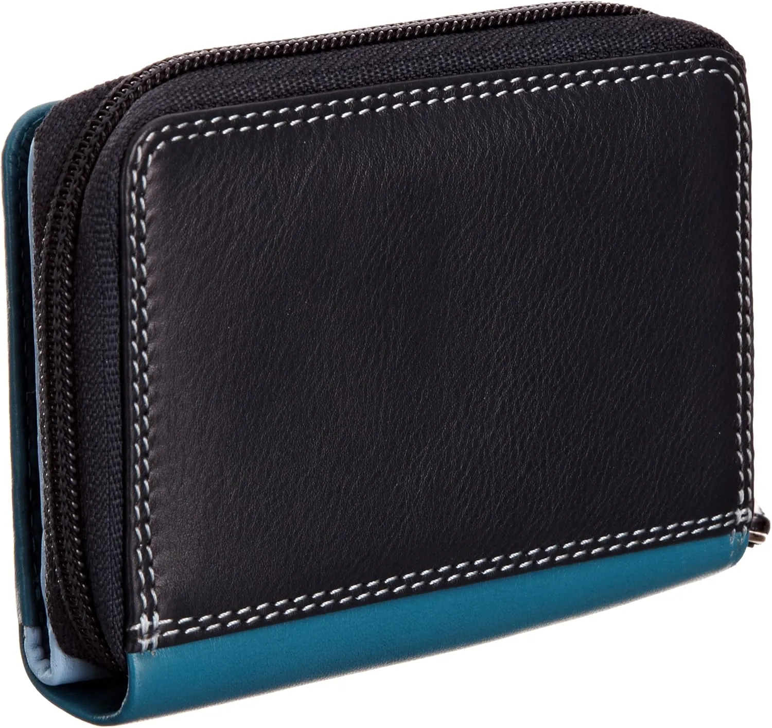 RB53 Multi Colored Navy/Prays/Sky Blue Small Bifold Soft Leather Ladies Wallet & Purse
