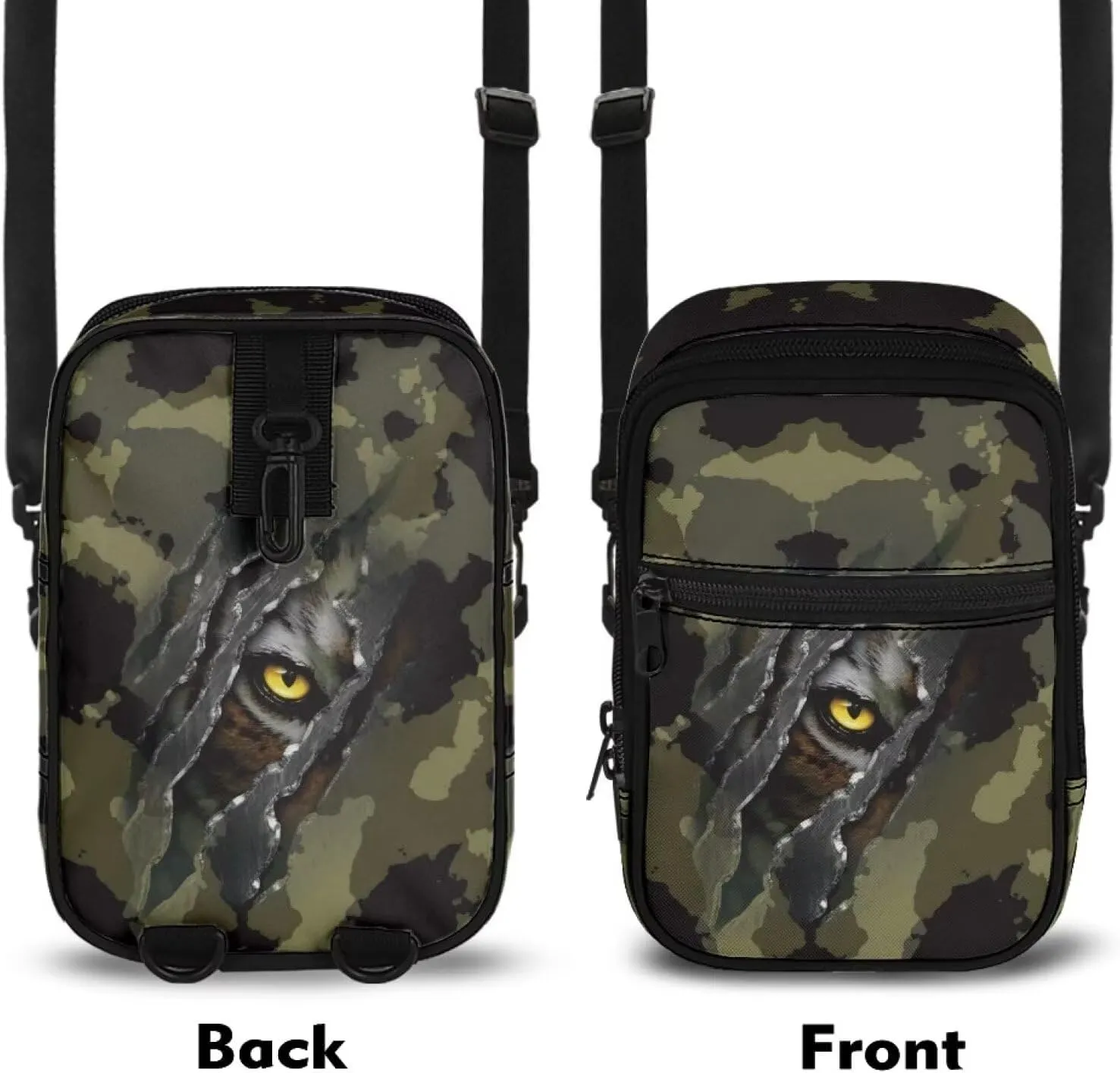 Rchsmod Mini Crossbody Sling Bag for Women Men Small Purse Waist Fanny Pack Shoulder Belt Bag Backpack Daypack