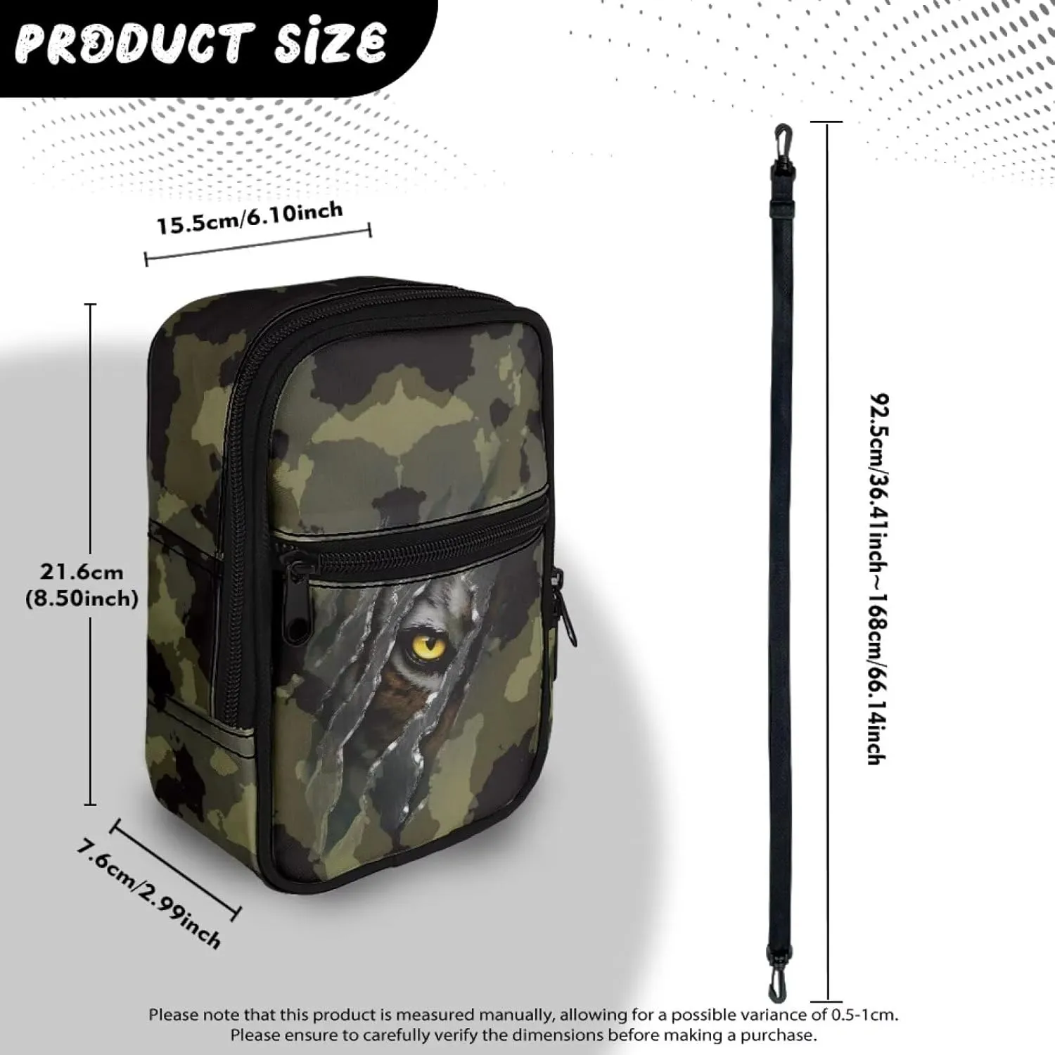 Rchsmod Mini Crossbody Sling Bag for Women Men Small Purse Waist Fanny Pack Shoulder Belt Bag Backpack Daypack