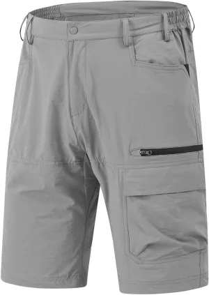 Rdruko Men's Golf Shorts Stretch 9" Quick Dry Lightweight Cargo Hiking Work Outdoor Casual Shorts 5 Pockets