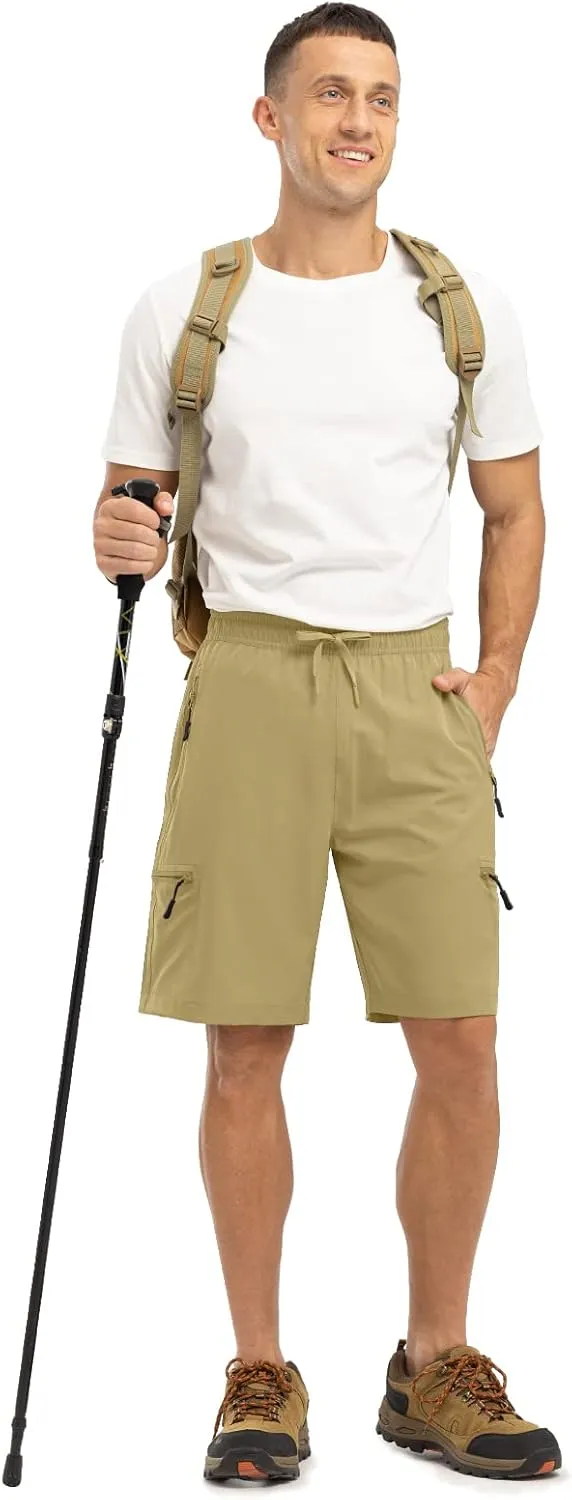 Rdruko Men's Hiking Shorts Quick Dry Lightweight Outdoor Sports Shorts with 5 Pockets for Travel Camping