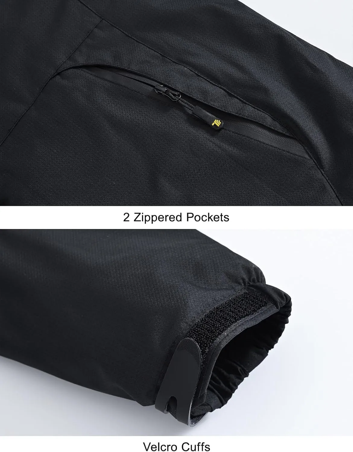 Rdruko Men's Ski Snow Jacket Waterproof Insulated Fleece Outdoor Mountain Hooded Winter Coat