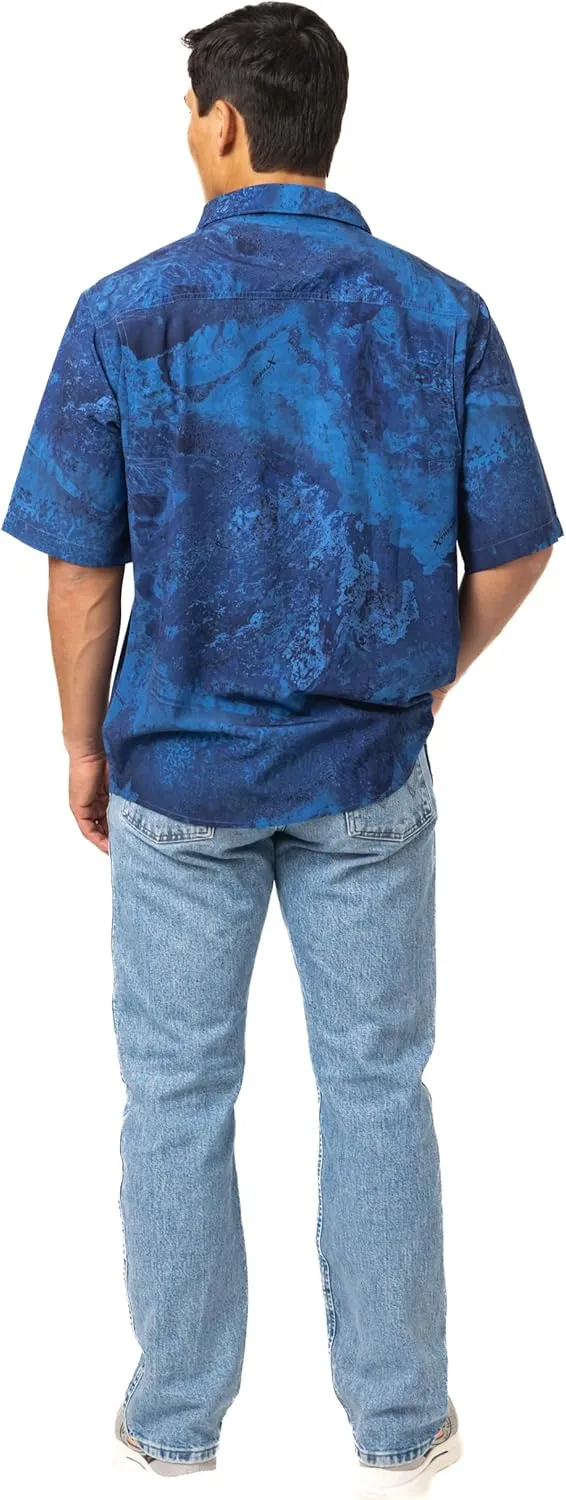 Realtree Men's Short Sleeve Performance Tech Vented UPF 50  Sun Protection Fishing Shirts