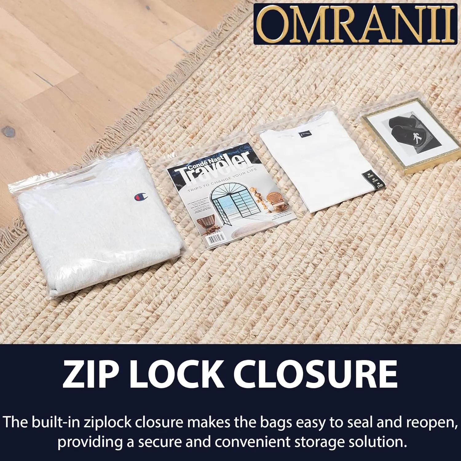 Reclosable Hang Hole Zip Poly Bags, 2Mil 6" X 14" & 100 Bags | LDPE Material, Clear Plastic with Resealable Lock Seal Zipper | Resealable Zip Top Lock For Travel, Storage, Packaging & Shipping