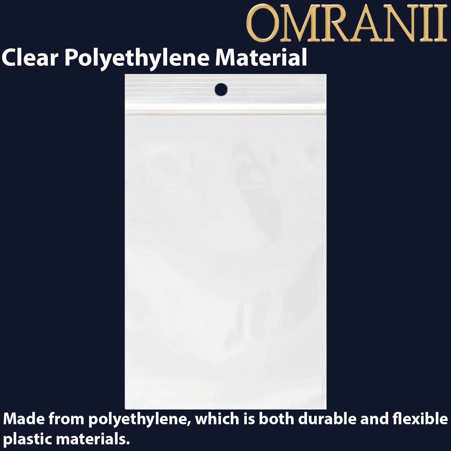 Reclosable Hang Hole Zip Poly Bags, 2Mil 6" X 14" & 100 Bags | LDPE Material, Clear Plastic with Resealable Lock Seal Zipper | Resealable Zip Top Lock For Travel, Storage, Packaging & Shipping