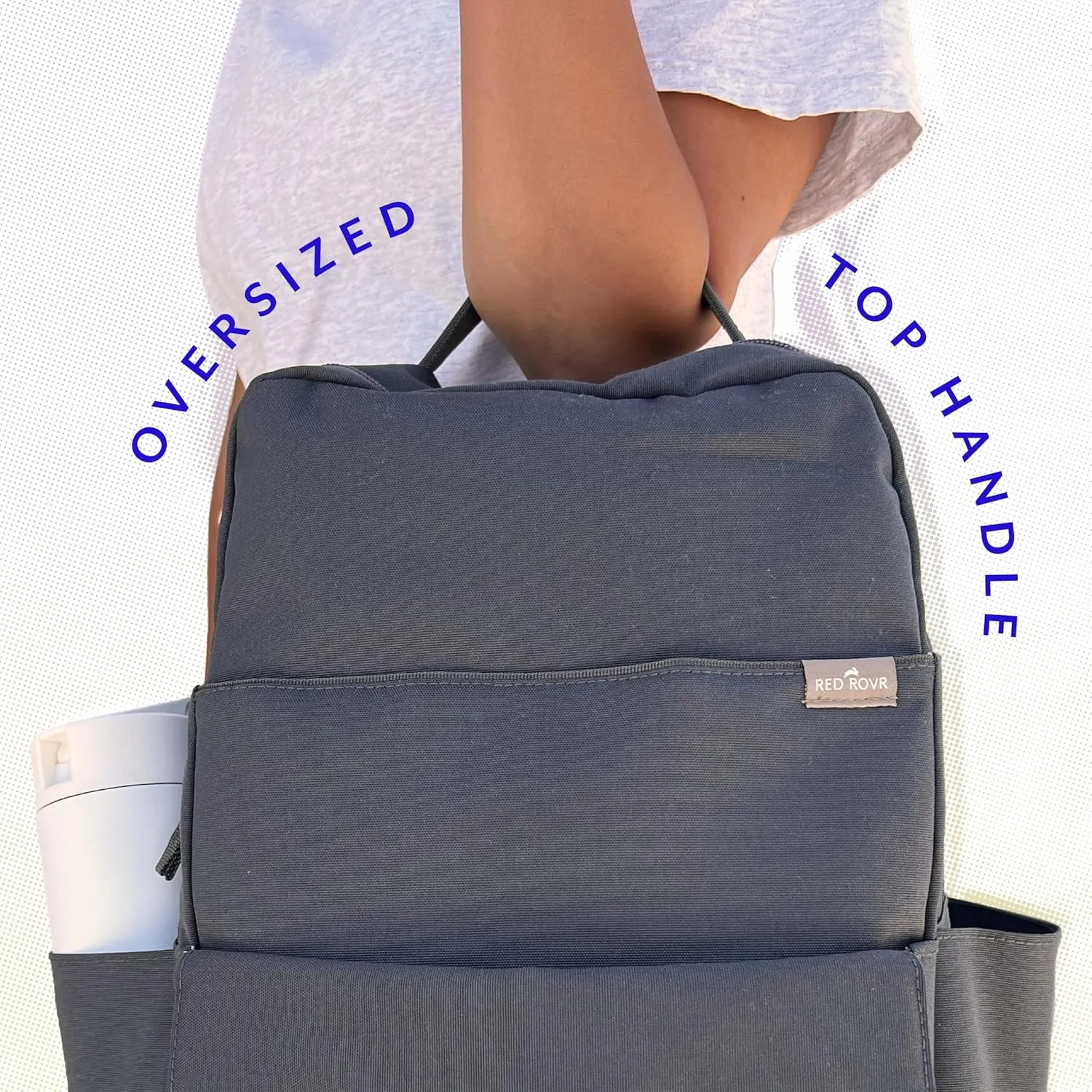 RED ROVR Roo Lightweight 1 LB Diaper Bag Backpack | 11 organizational pockets| Durable & Water-Resistant (Pear Doodle)
