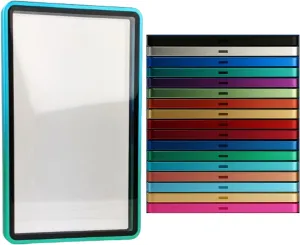 RedCap Magnetic Aluminum PSA Graded Card Holder 35PT Premium PSA Slab Protector Display Case with UV Resistant Glass Fits Standard PSA Graded Sports Trading Cards - Aqua Storm