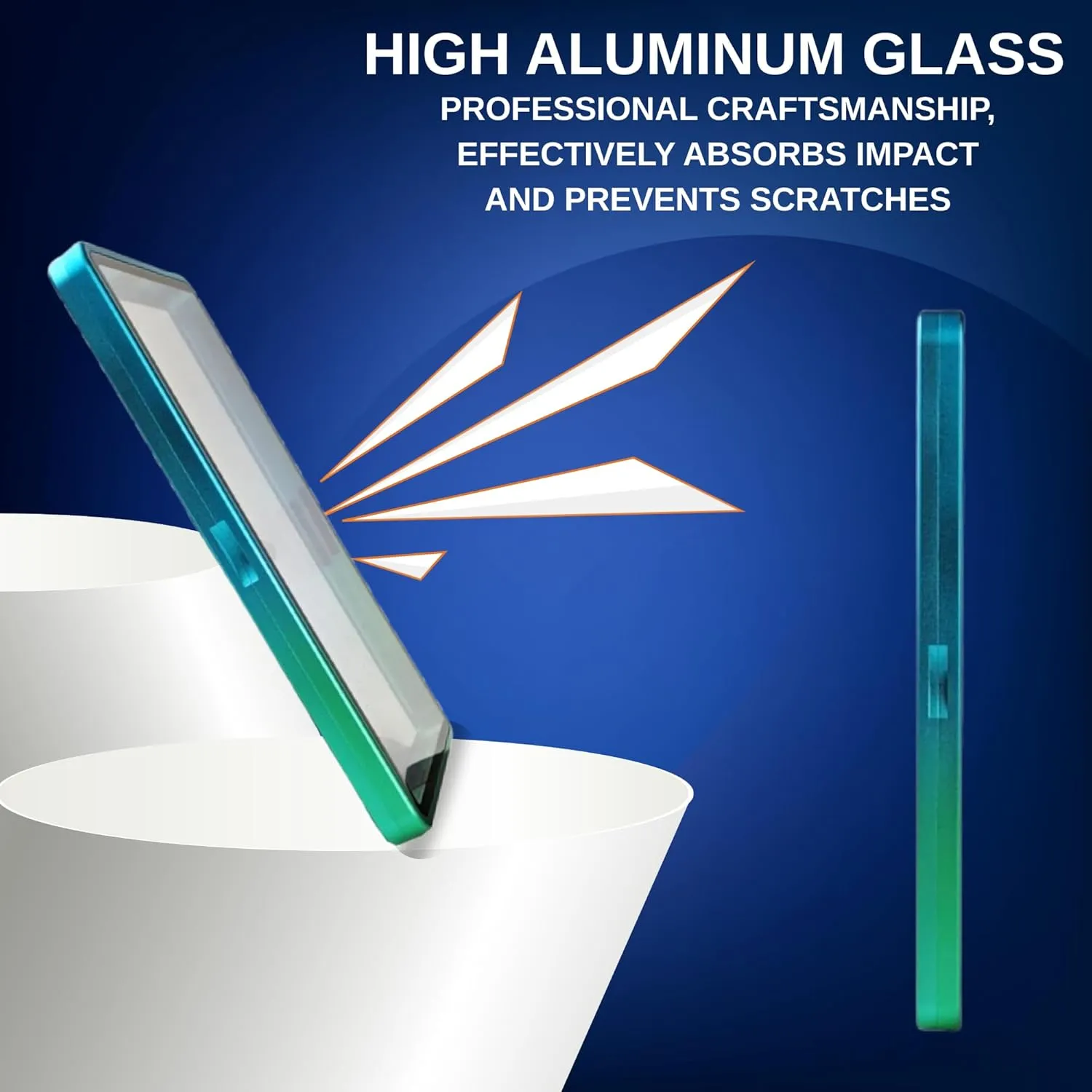 RedCap Magnetic Aluminum PSA Graded Card Holder 35PT Premium PSA Slab Protector Display Case with UV Resistant Glass Fits Standard PSA Graded Sports Trading Cards - Aqua Storm