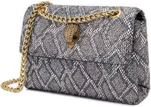 Rejolly Rainbow Stripe Crossbody Shoulder Bag for Women Color Blocking PU Leather Colourful Purse with Chain Strap