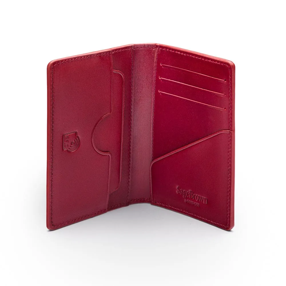 RFID Compact Credit Card Wallet - Red