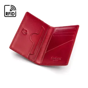 RFID Compact Credit Card Wallet - Red
