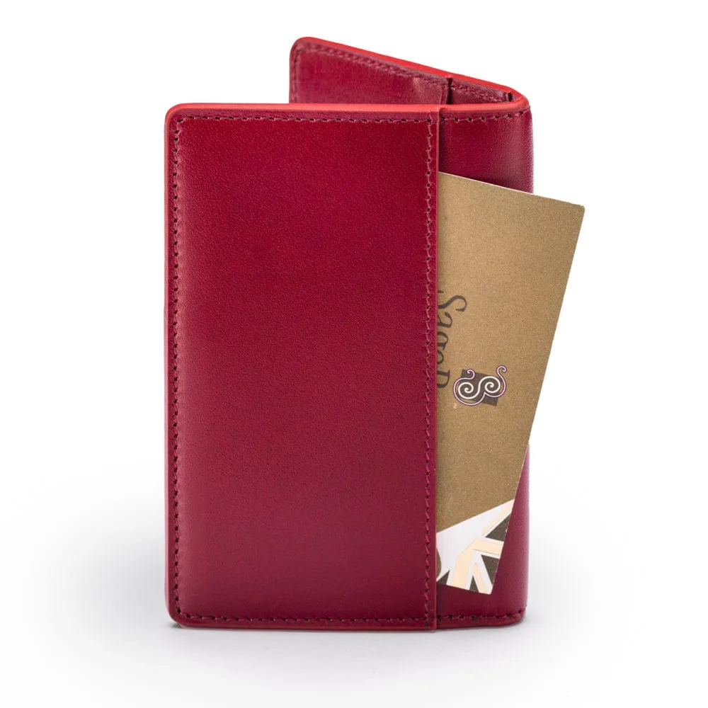 RFID Compact Credit Card Wallet - Red