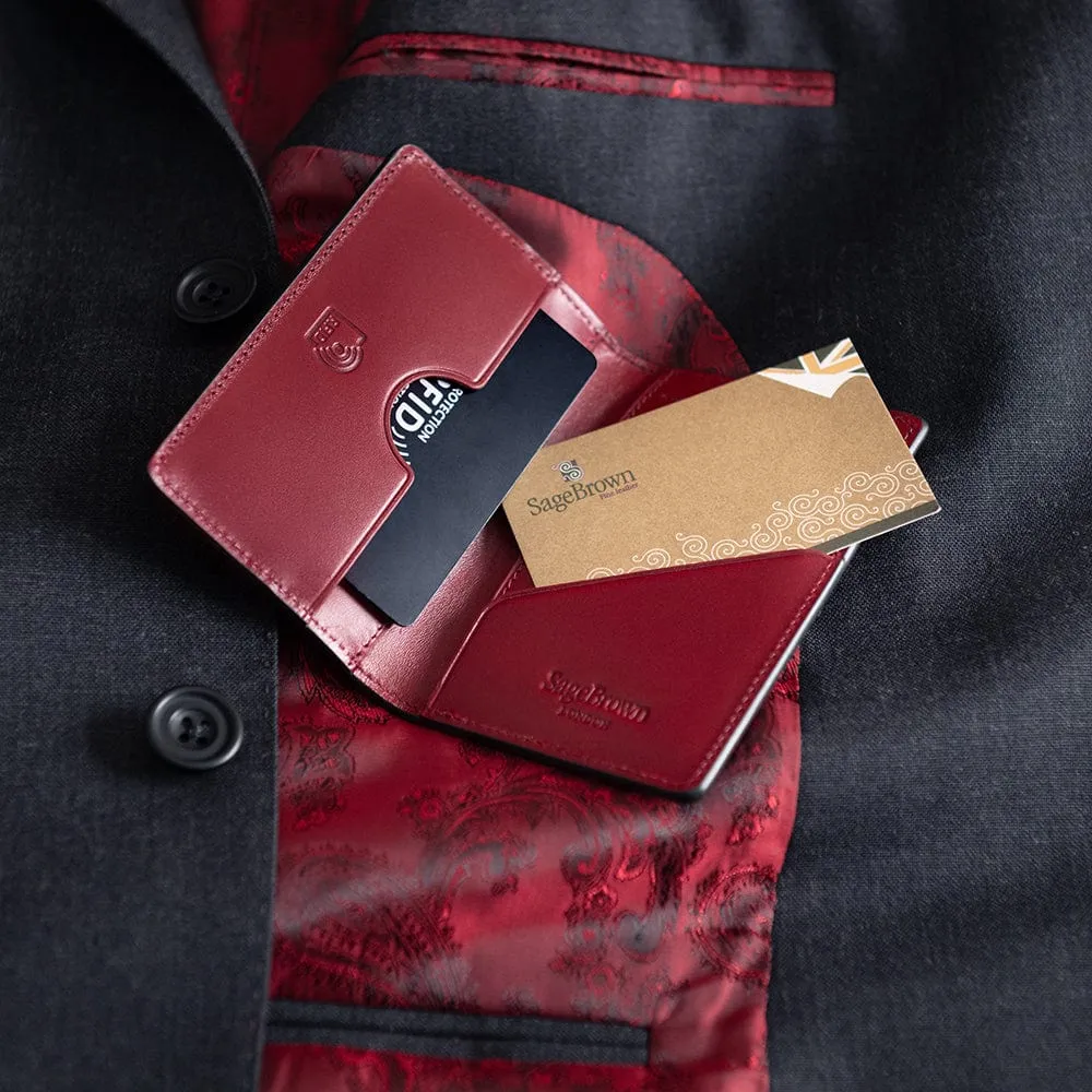 RFID Compact Credit Card Wallet - Red