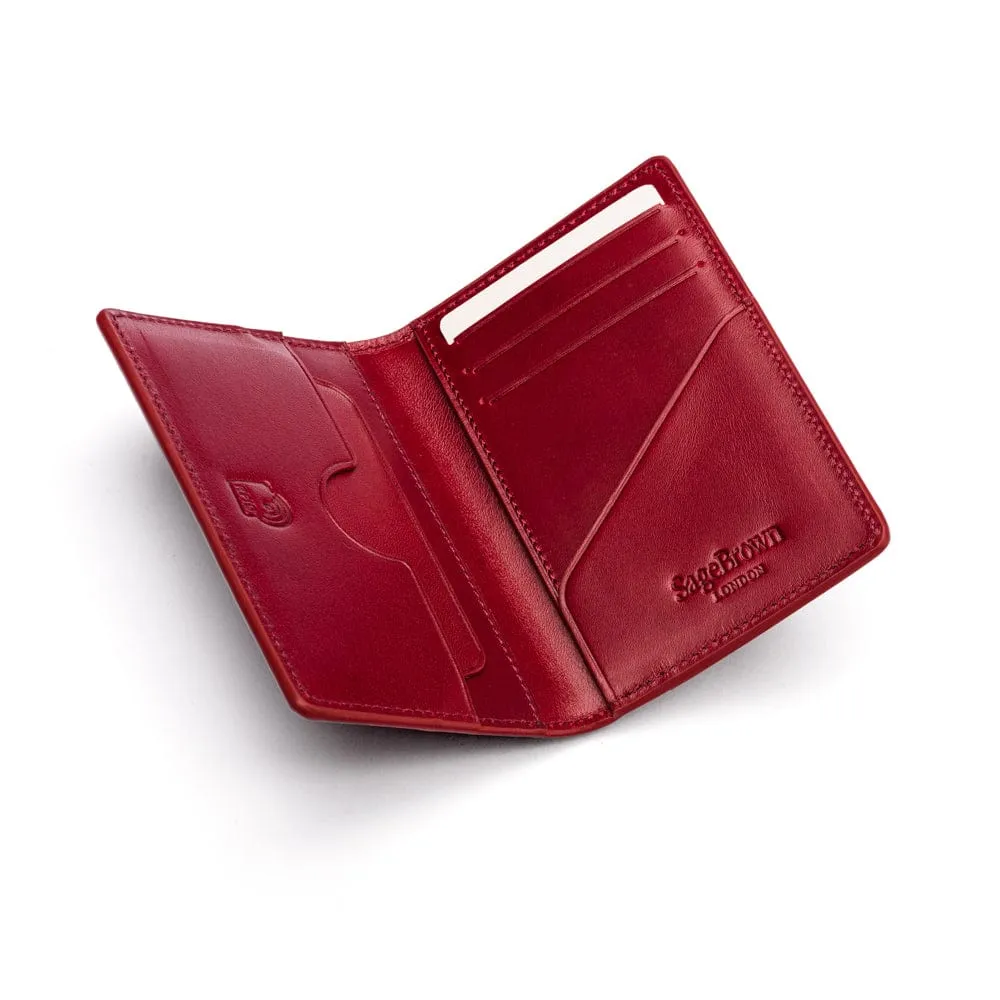 RFID Compact Credit Card Wallet - Red