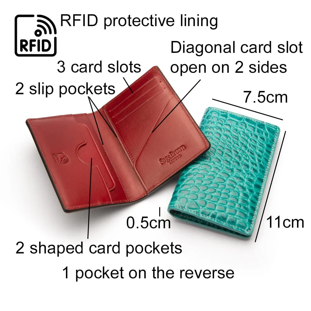 RFID Compact Credit Card Wallet - Red